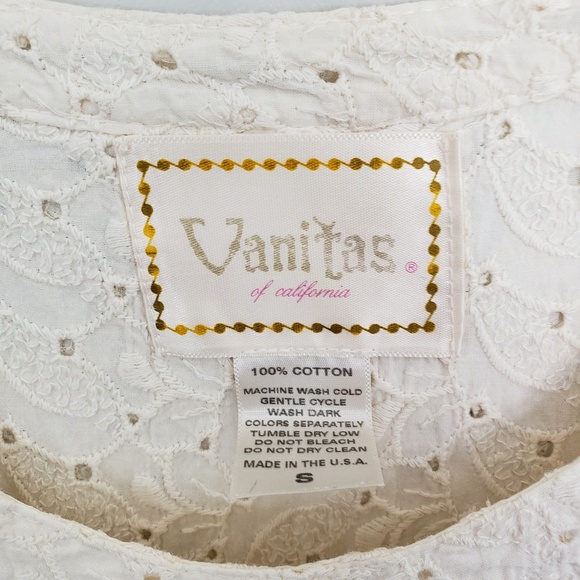 Boho Cream Eyelet Mini Dress - Picture 4 of 4